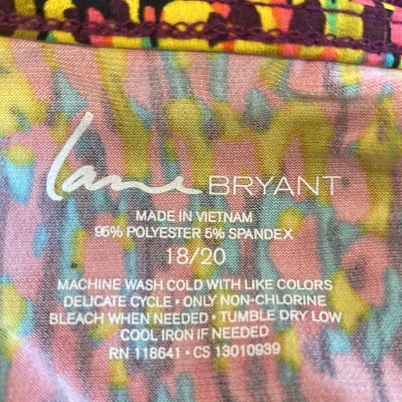 Lane Bryant tank beautiful colors net mesh back - Picture 9 of 12